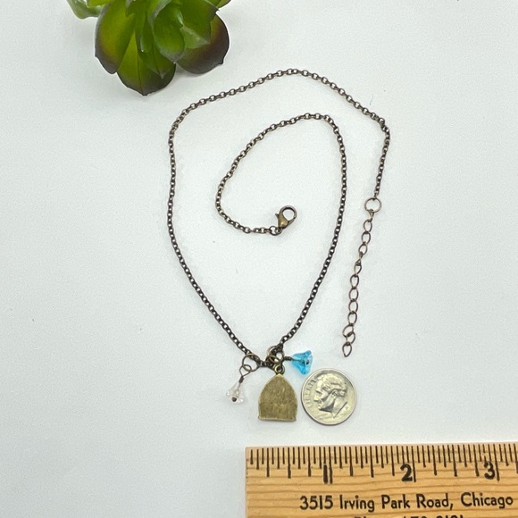 Fairy Door Pendant, Handmade, Hobbit Door with Flowers, Fairy Core, Forest Core - Picture 9 of 9